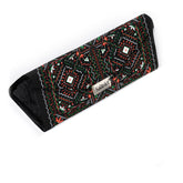 Trifold Sunglass Case | Black Mandala