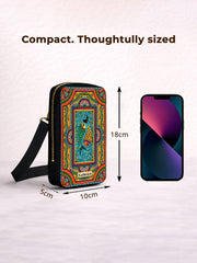 Girls Phone Bag | Tradition in Motion ( Modern Madhubani )