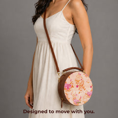 Leather Sling Bag | Blush Botanica