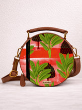 Leather Sling Bag | Tropical Contrast