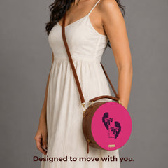 Vegan Leather Sling Bag | Faces That Echo