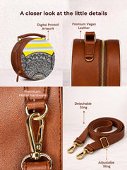 Vegan Leather Sling Bag | Layered Light