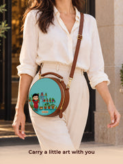 Vegan Leather Sling Bag | Duniya, a caring mother