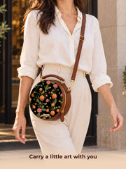 Vegan Leather Sling Bag | Golden Dusk
