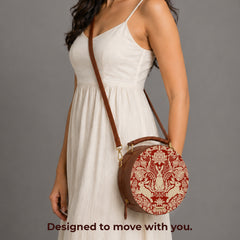 Small Sling Bag | Modern damask-Year of the Rabbit