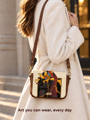 Leather Sling Bag | Sunflowers & Cigars