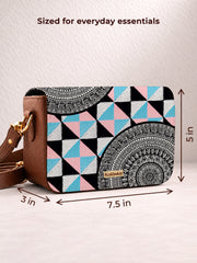 Vegan Leather Sling Bag | Geometric Grace