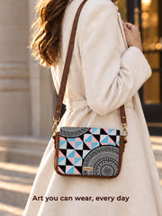 Vegan Leather Sling Bag | Geometric Grace