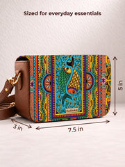 Rectangle Sling Bag | Tradition in Motion ( Modern Madhubani )