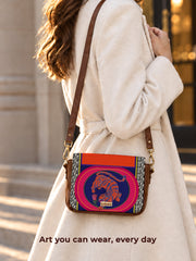 Leather Sling Bag | I Aroar You - Blue