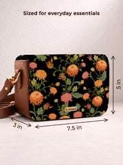 Leather Sling Bag | Golden Dusk