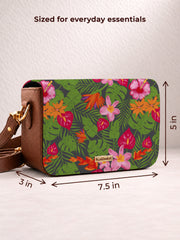 Vegan Leather Sling Bag | Tropical Paradise