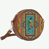 Circle Crossbody Bag | Tradition in Motion ( Modern Madhubani )