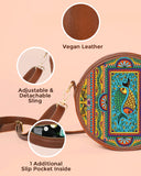 Circle Crossbody Bag | Tradition in Motion ( Modern Madhubani )