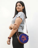 Round Shoulder Bag | I Aroar You - Blue