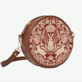 Round Shoulder Bag | Modern damask-Year of the Rabbit