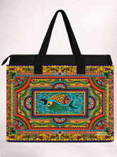 daily tote bag | Tradition in Motion ( Modern Madhubani )