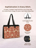 office tote bag | Modern damask-Year of the Rabbit