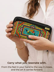 zip wallet | Tradition in Motion ( Modern Madhubani )