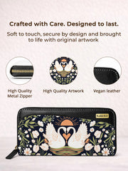 long wallet | Lovebirds on the lake