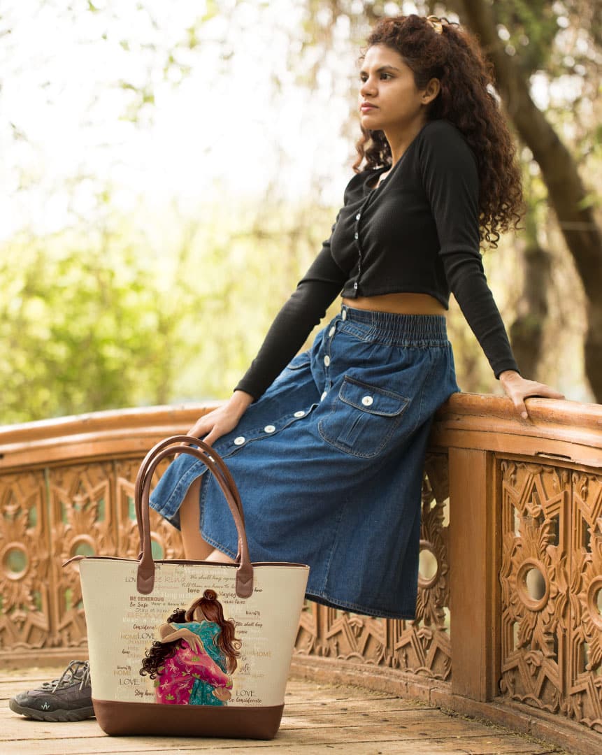 Structured Tote Bag | We Shall Hug Again