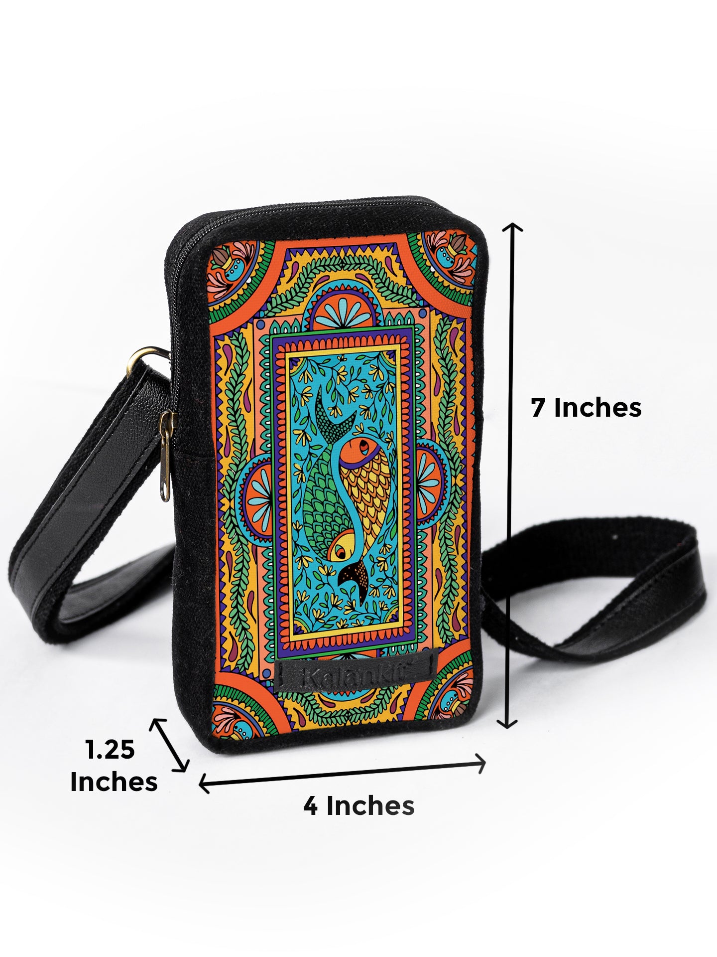 Girls Phone Bag | Tradition in Motion ( Modern Madhubani )