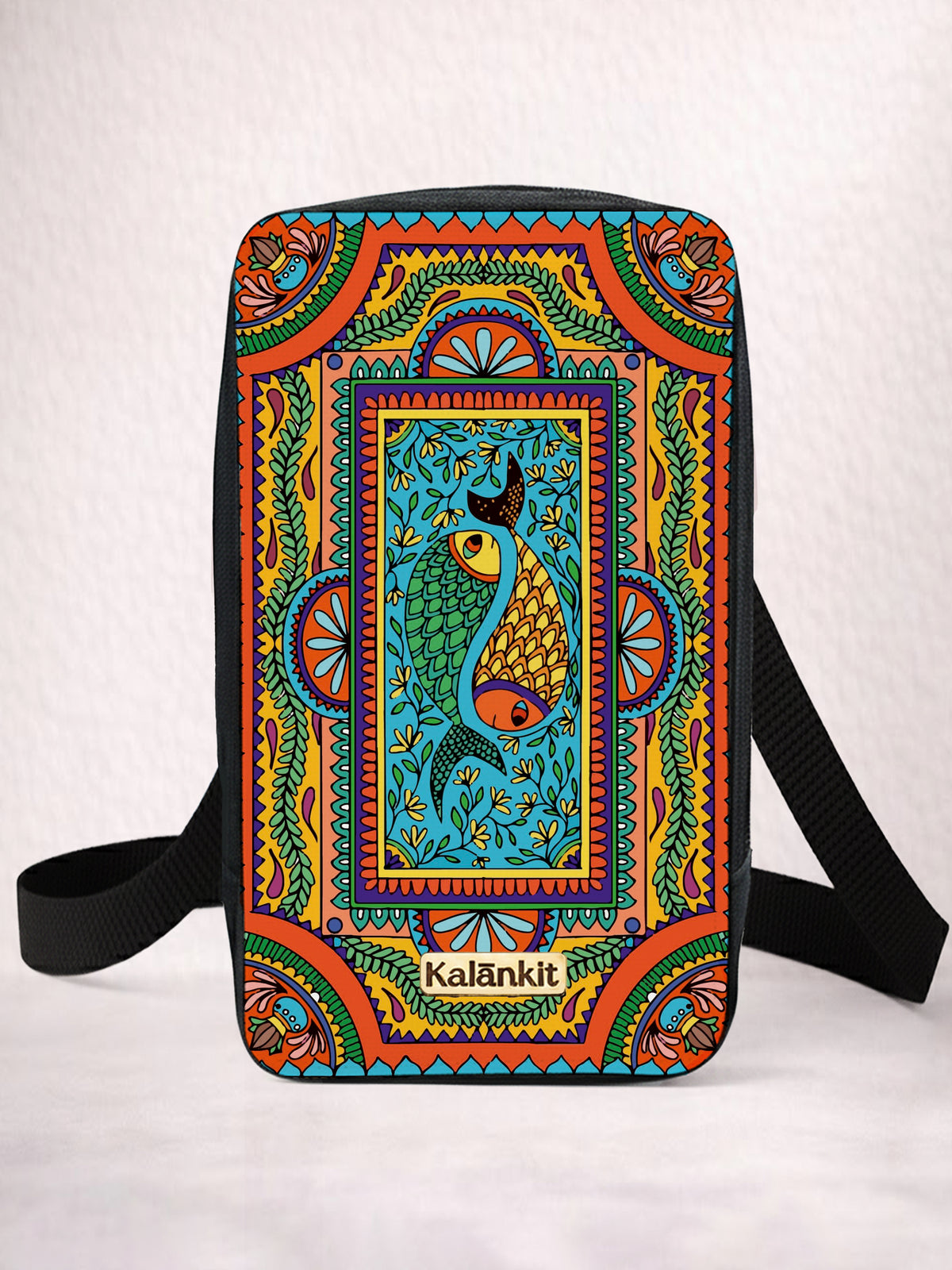 Girls Phone Bag | Tradition in Motion ( Modern Madhubani )
