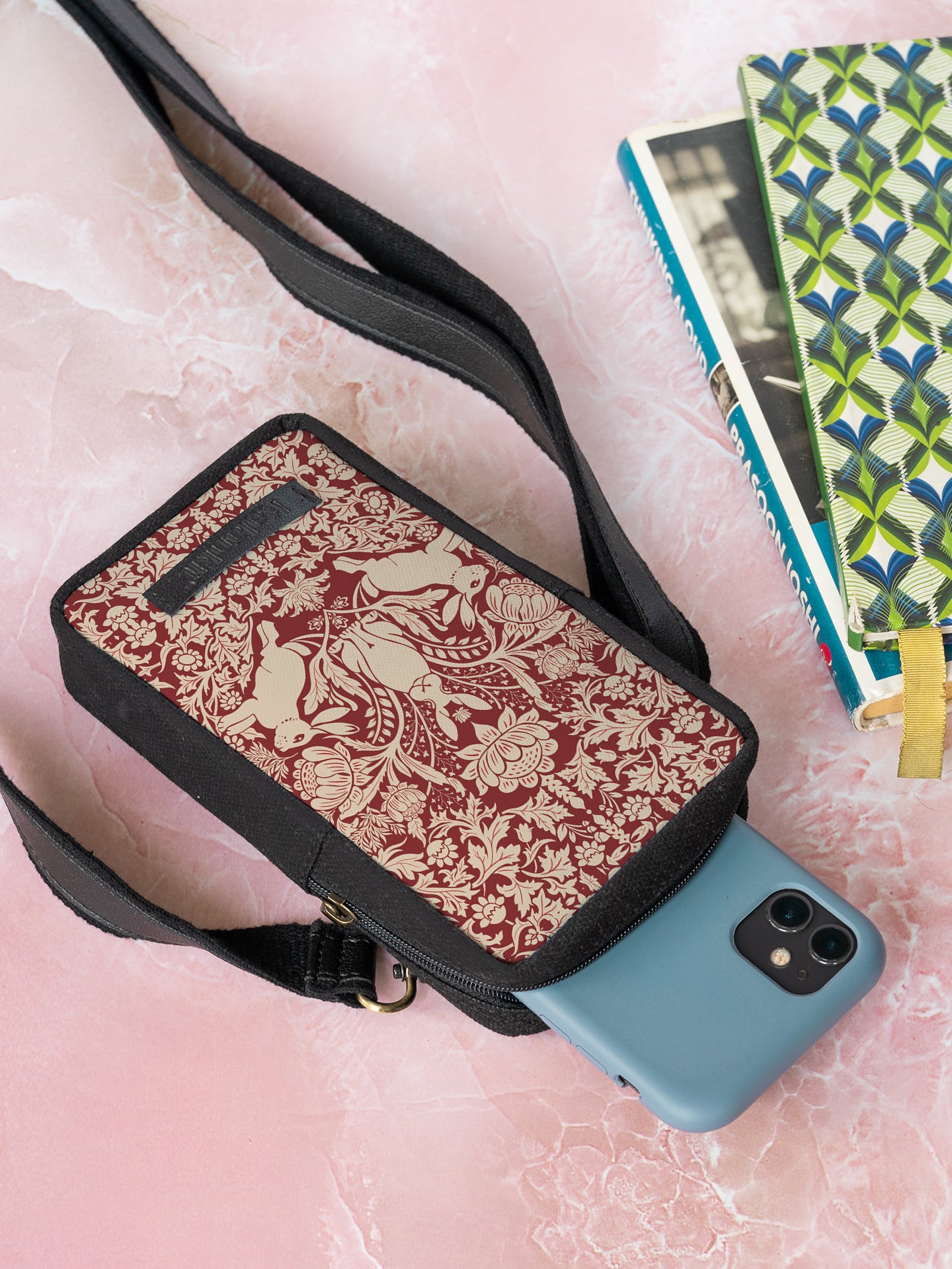Girls Phone Bag | Modern damask-Year of the Rabbit
