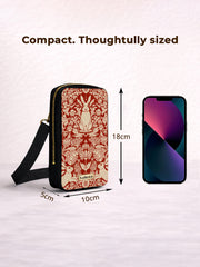 Girls Phone Bag | Modern damask-Year of the Rabbit