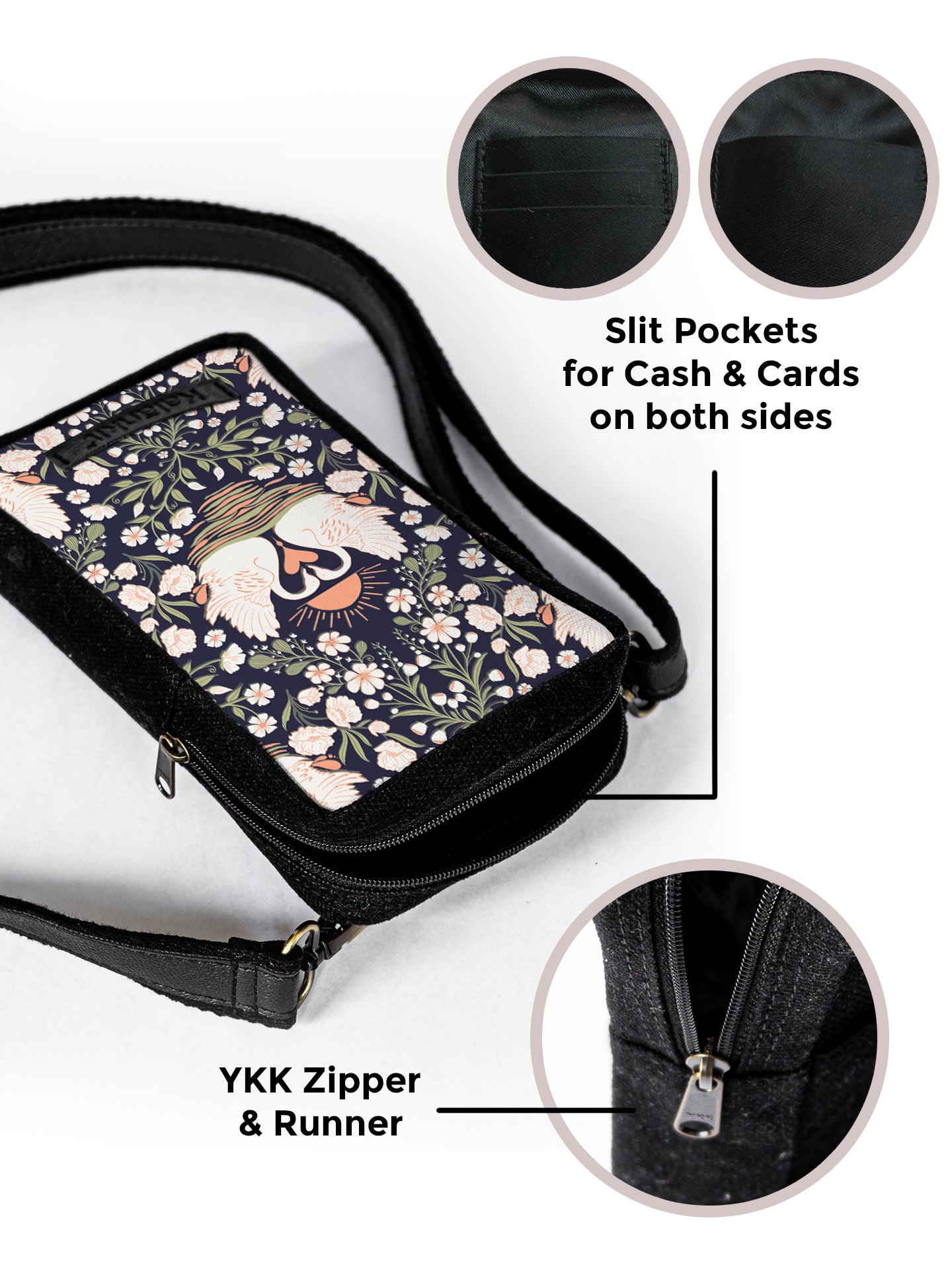 Womens Sling Bag | Lovebirds on the lake