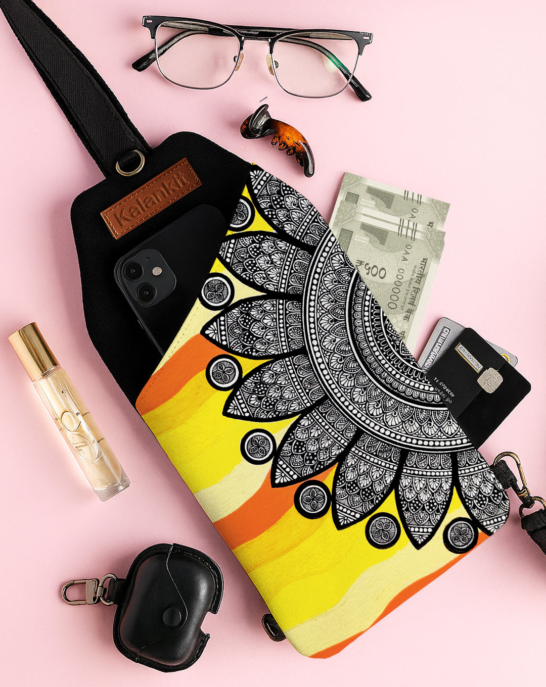 Stylish Sling Crossbody Bag | Yellow Hues