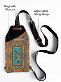 Compact Sling Bag | Tradition in Motion ( Modern Madhubani )