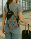 Compact Sling Bag | Tradition in Motion ( Modern Madhubani )
