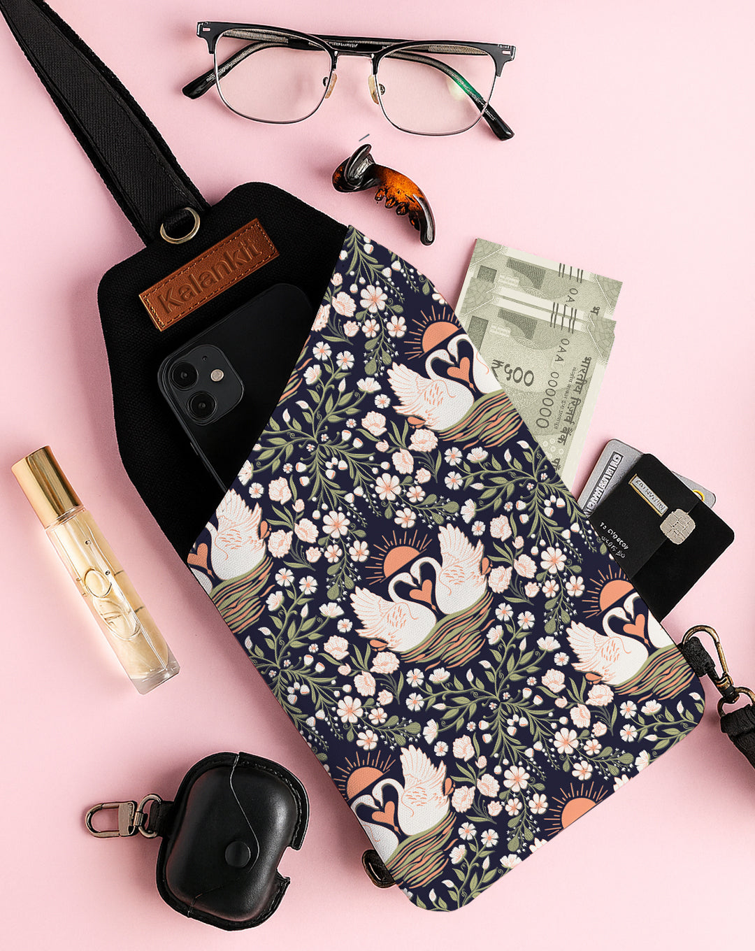 Stylish Sling Crossbody Bag | Lovebirds on the lake
