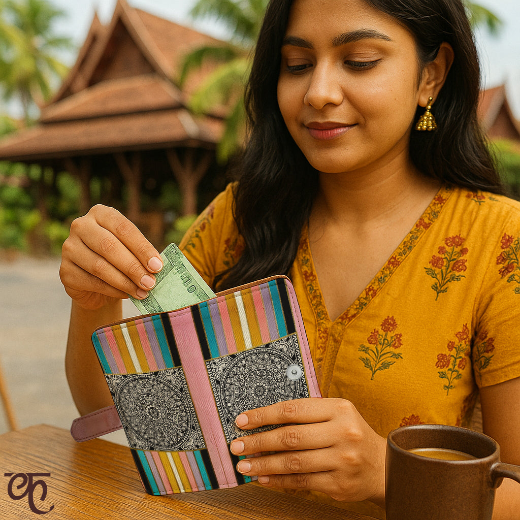 Passport Cover Wallet | Mandala Frame