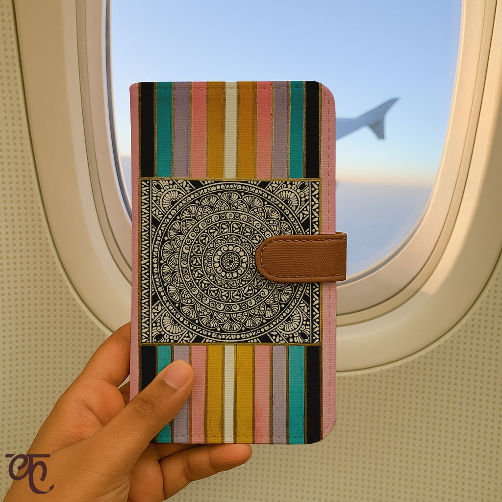 Passport Cover Wallet | Mandala Frame