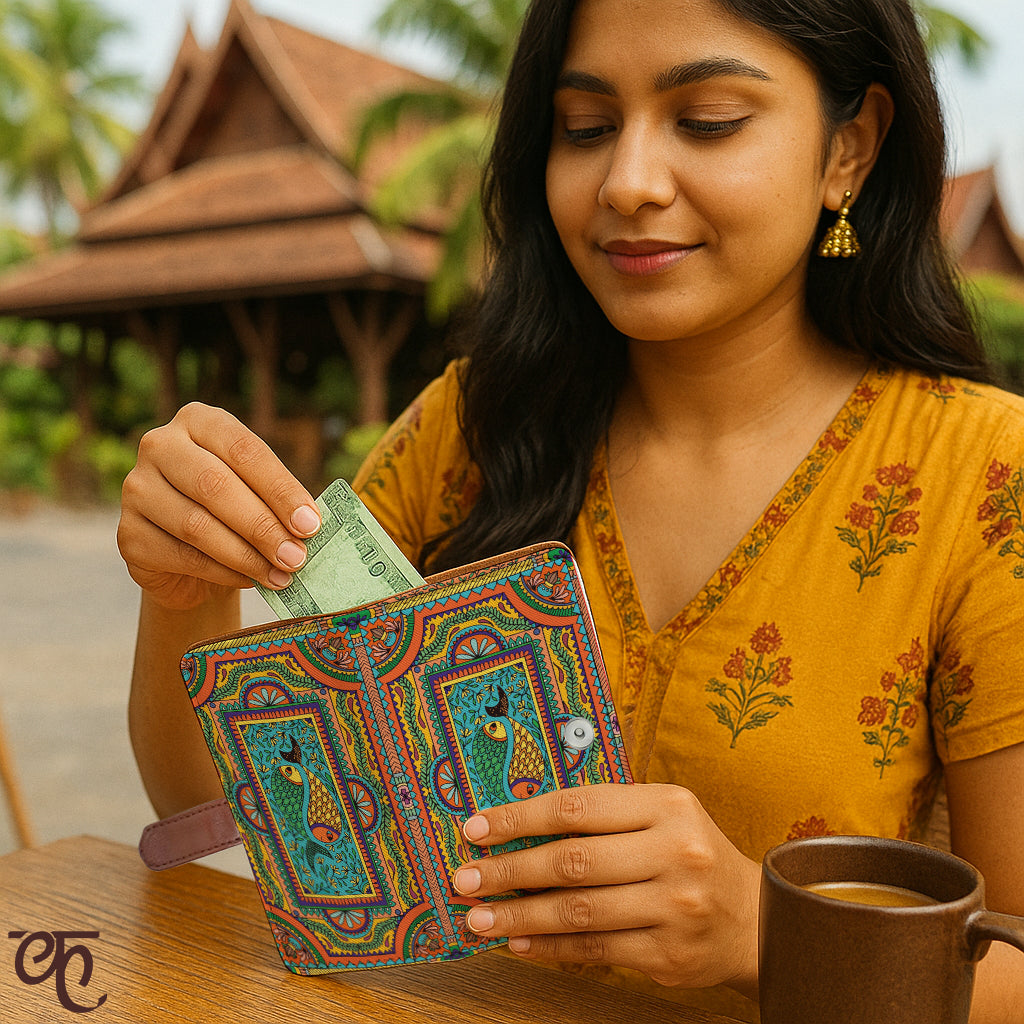 Passport Organizer | Tradition in Motion ( Modern Madhubani )