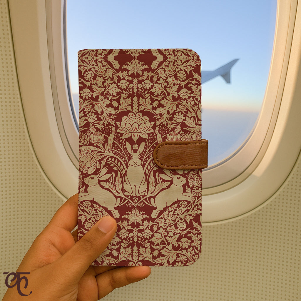 Passport Cover Wallet | Modern damask-Year of the Rabbit