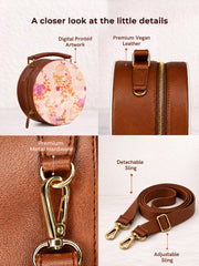 Leather Sling Bag | Blush Botanica