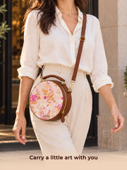 Leather Sling Bag | Blush Botanica