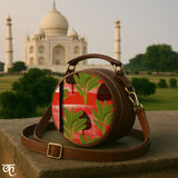 Leather Sling Bag | Tropical Contrast
