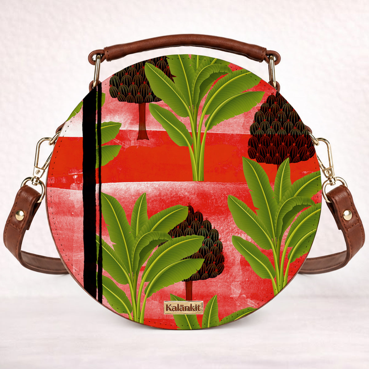 Leather Sling Bag | Tropical Contrast