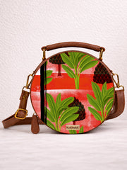 Leather Sling Bag | Tropical Contrast