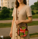 Leather Sling Bag | Tropical Contrast
