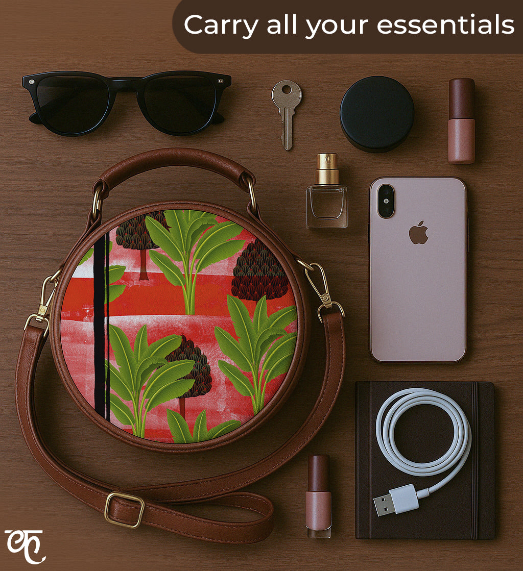 Leather Sling Bag | Tropical Contrast