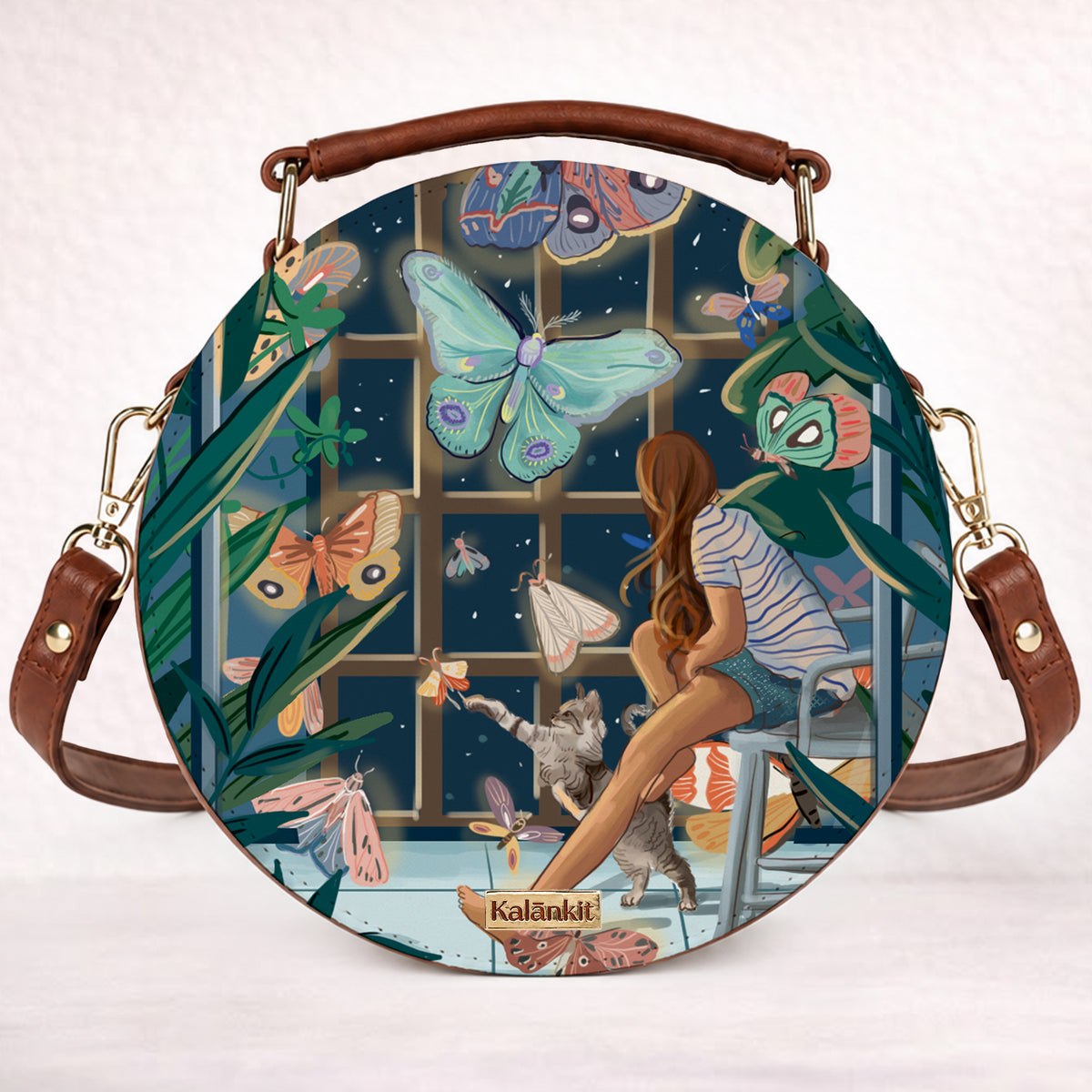 Leather Sling Bag | Night Magic