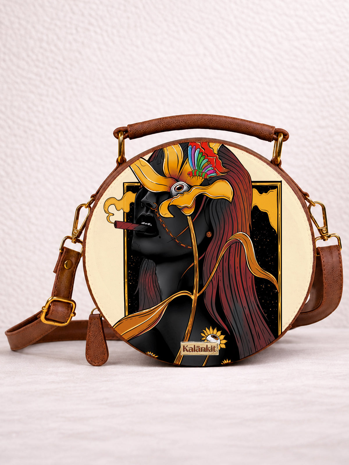 Stylish Crossbody Purse | Sunflowers & Cigars