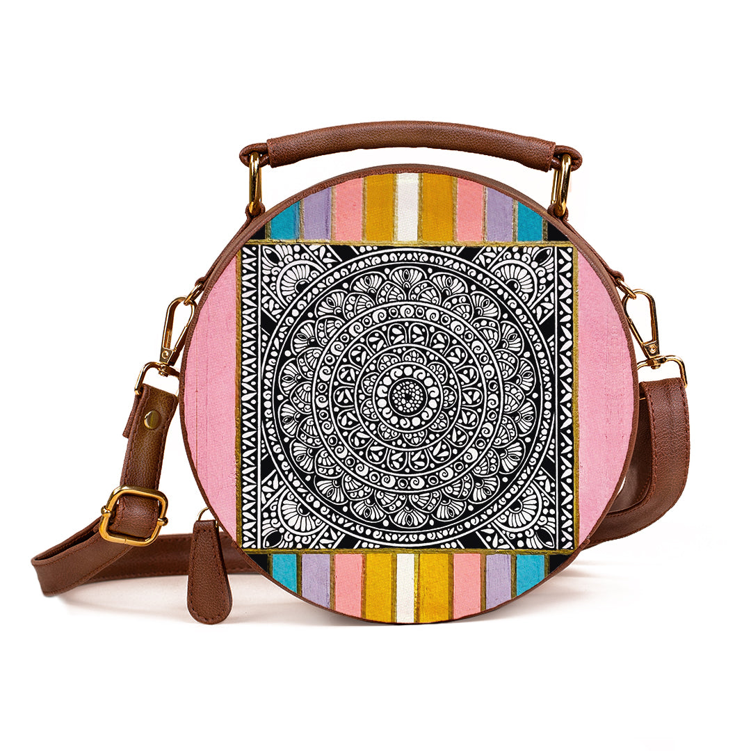 Leather Sling Bag | Mandala Frame