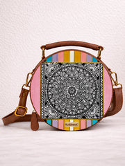Leather Sling Bag | Mandala Frame