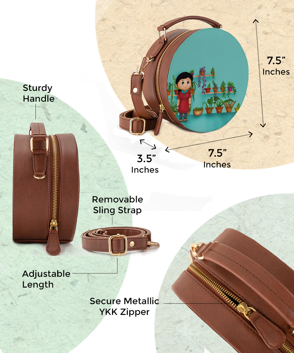 Vegan Leather Sling Bag | Duniya, a caring mother